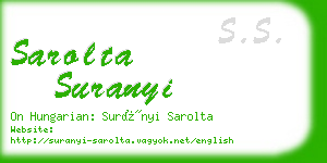 sarolta suranyi business card